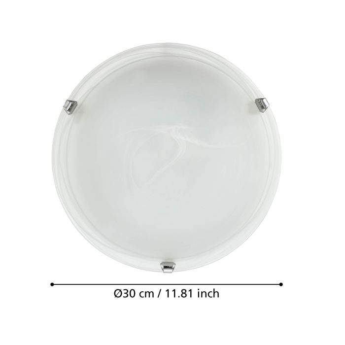 Carregue imagem no visualizador da galeriaPlafon de Teto com Vidro Alabastro Branco SALOME EGLO
