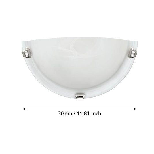 Aplique de Parede com Vidro Alabastro Branco SALOME EGLO