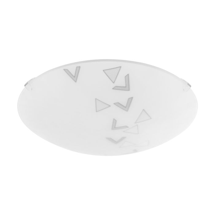 Cargue la imagen en el visor de la galería, Plafon de Teto com Vidro Branco Acetinado e Metal MARS EGLO
