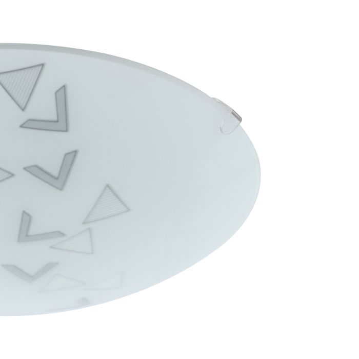Cargue la imagen en el visor de la galería, Plafon de Teto com Vidro Branco Acetinado e Metal MARS EGLO
