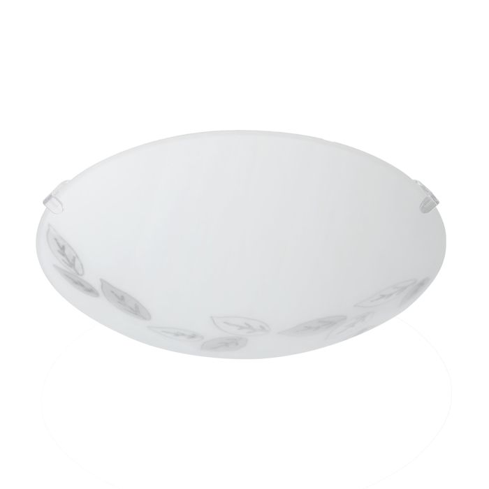Load image into Gallery viewer, Plafon de Teto com Vidro Branco Acetinado e Motivo de Folhas MARS EGLO
