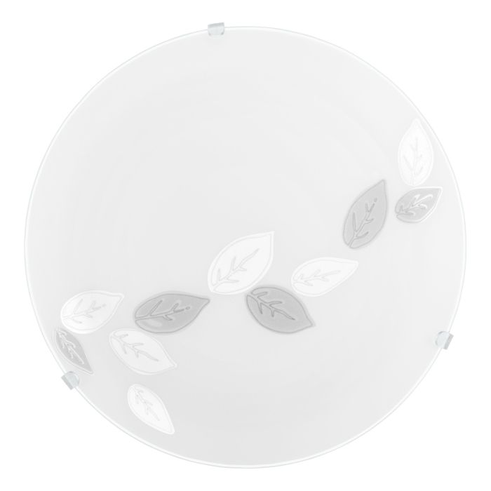 Load image into Gallery viewer, Plafon de Teto com Vidro Branco Acetinado e Motivo de Folhas MARS EGLO
