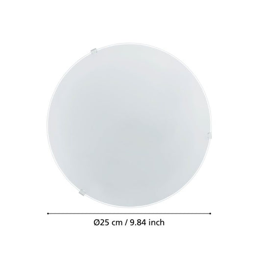 Plafon de Teto com Vidro Branco Acetinado MARS EGLO
