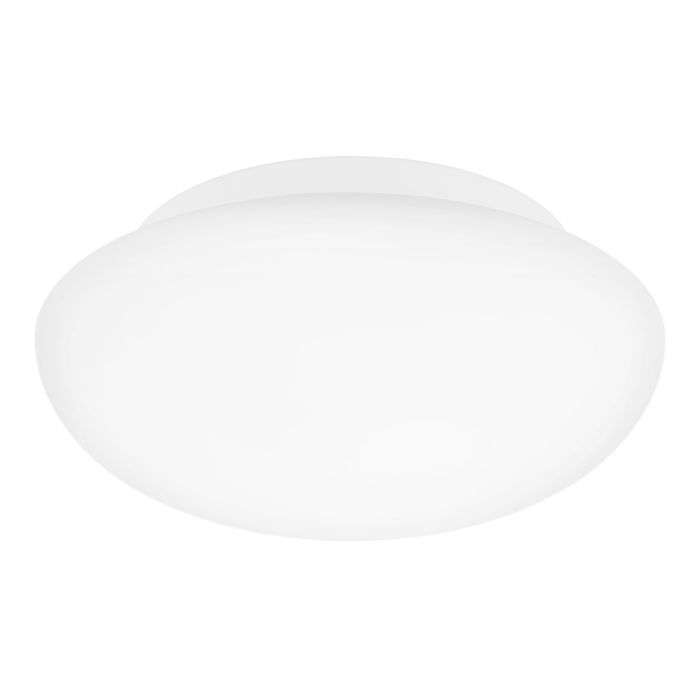 Cargue la imagen en el visor de la galería, Plafon de Teto Redondo em Metal Branco e Vidro Opalino ELLA EGLO
