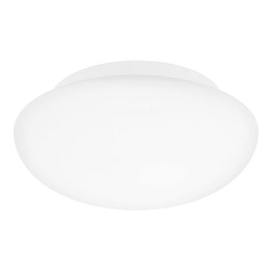 Plafon de Teto Redondo em Metal Branco e Vidro Opalino ELLA EGLO