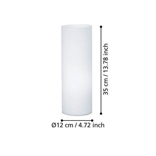Candeeiro de Mesa com Cilindro de Vidro Opalino Mate GEO EGLO
