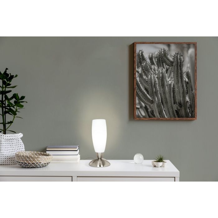Chargez l'image dans la visionneuse de la galerie, Candeeiro de mesa com vidro acetinado branco SLIM EGLO

