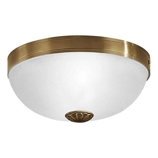 Plafon de Teto com Abajur em Vidro Branco Acetinado IMPERIAL EGLO