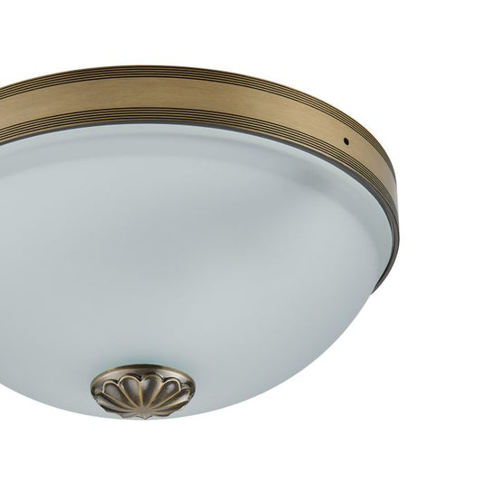 Plafon de Teto com Abajur em Vidro Branco Acetinado IMPERIAL EGLO