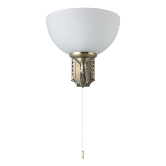 Aplique de Parede com Abajur de Vidro Branco Acetinado SAVOY EGLO