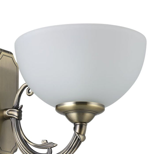 Aplique de Parede com Abajur de Vidro Branco Acetinado SAVOY EGLO