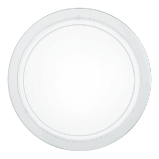 Plafon de Teto em Metal Branco com Tampa de Vidro PLANET 1 EGLO