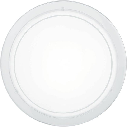 Plafon de Teto em Metal Branco com Tampa de Vidro PLANET 1 EGLO