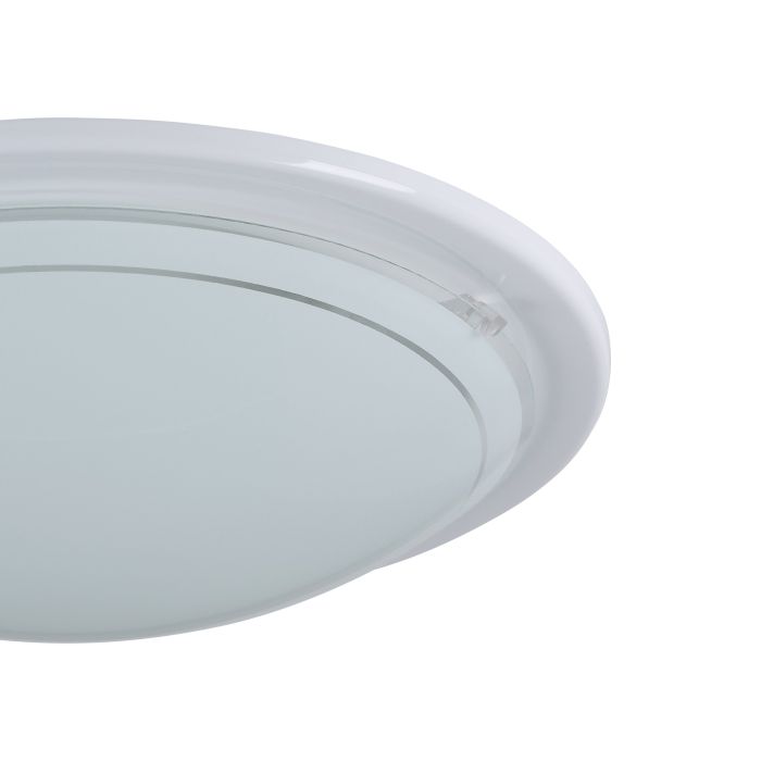 Load image into Gallery viewer, Plafon de Teto em Metal Branco com Tampa de Vidro PLANET 1 EGLO
