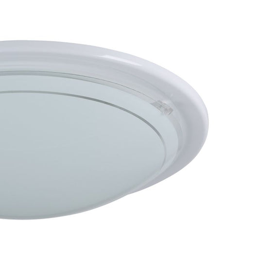 Plafon de Teto em Metal Branco com Tampa de Vidro PLANET 1 EGLO