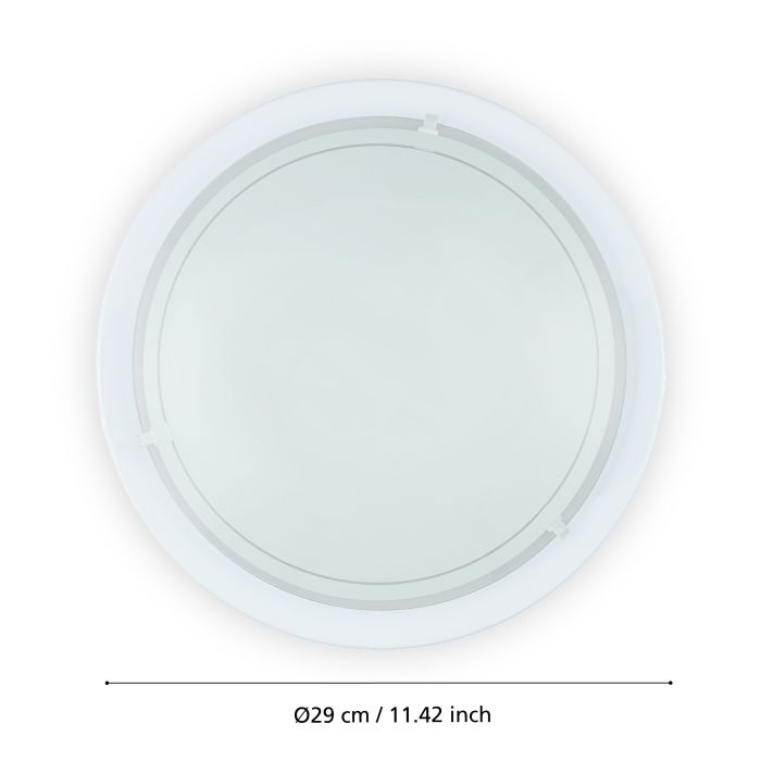 Load image into Gallery viewer, Plafon de Teto em Metal Branco com Tampa de Vidro PLANET 1 EGLO
