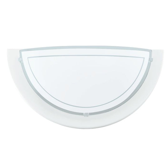 Aplique de Parede Metálico Branco com Tampa de Vidro PLANET 1 EGLO
