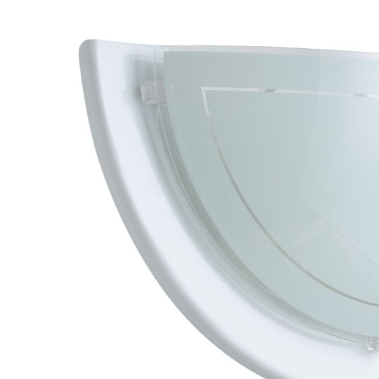 Aplique de Parede Metálico Branco com Tampa de Vidro PLANET 1 EGLO