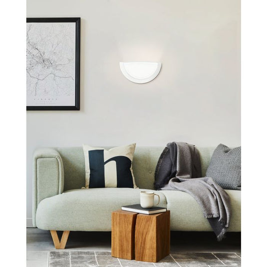 Aplique de Parede Metálico Branco com Tampa de Vidro PLANET 1 EGLO