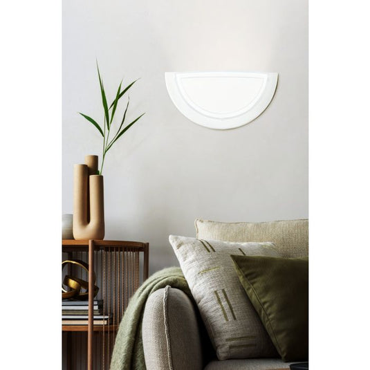 Aplique de Parede Metálico Branco com Tampa de Vidro PLANET 1 EGLO
