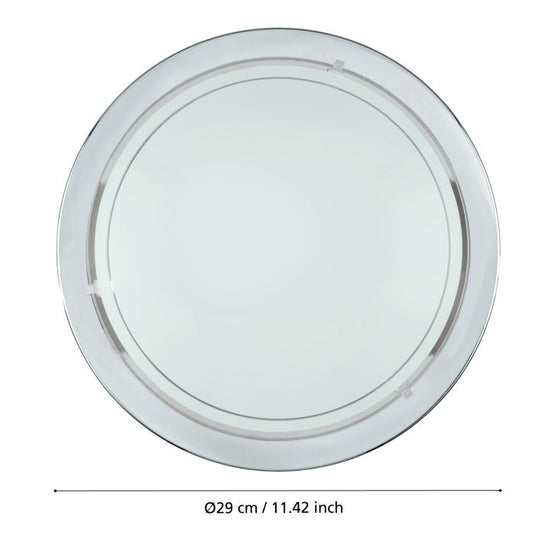 Plafon de Teto Redondo com Vidro Branco PLANET 1 EGLO