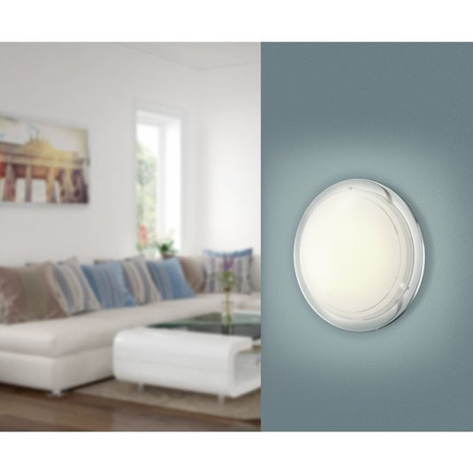 Plafon de Teto Redondo com Vidro Branco PLANET 1 EGLO