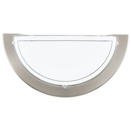 Aplique de Parede Metal Níquel Mate com Vidro PLANET 1 EGLO
