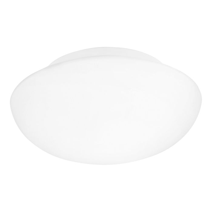 Cargue la imagen en el visor de la galería, Plafon de Teto Redondo em Metal Branco com Vidro Opalino ELLA EGLO
