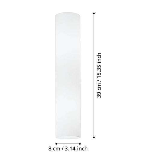 Aplique de Parede Tubular em Vidro Opalino Branco ZOLA EGLO