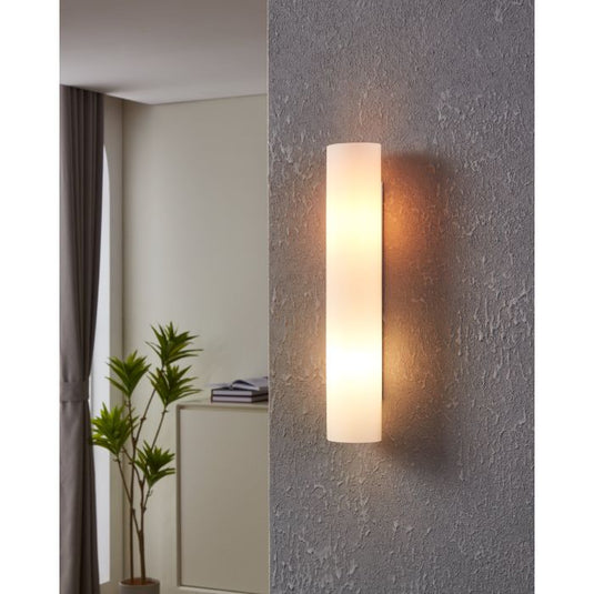 Aplique de Parede Tubular em Vidro Opalino Branco ZOLA EGLO