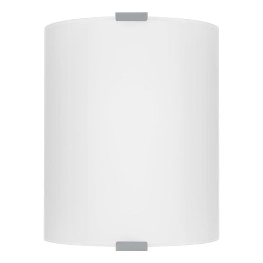 Plafon com Vidro Branco Acetinado e Suportes em Metal Prateado GRAFIK EGLO