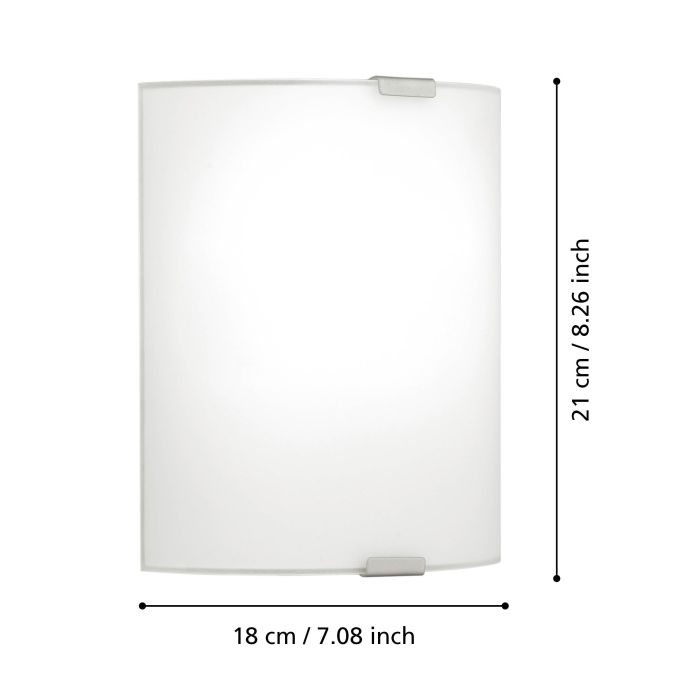 Chargez l'image dans la visionneuse de la galerie, Plafon com Vidro Branco Acetinado e Suportes em Metal Prateado GRAFIK EGLO
