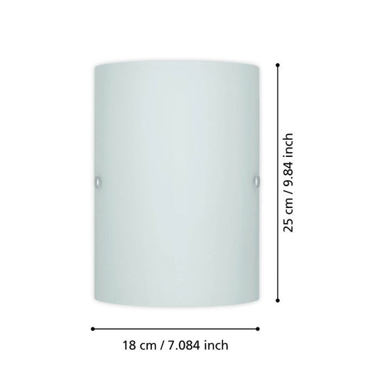 Aplique de Parede com Vidro Branco Acetinado e Níquel Mate TROY 3 EGLO