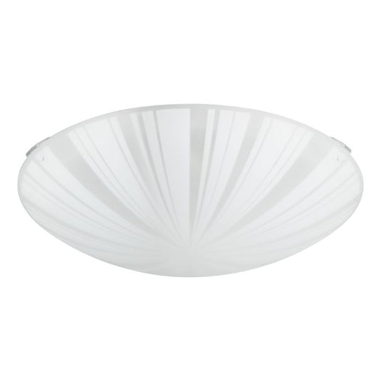 Candeeiro de Teto com Vidro Branco Acetinado e Metal MARS 1 EGLO