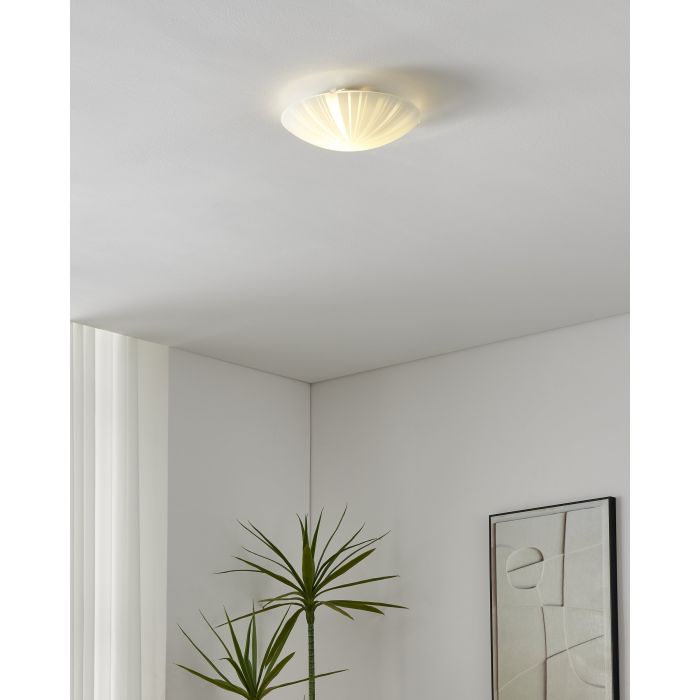 Carregue imagem no visualizador da galeriaCandeeiro de Teto com Vidro Branco Acetinado e Metal MARS 1 EGLO
