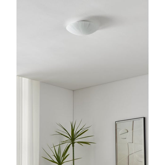 Candeeiro de Teto com Vidro Branco Acetinado e Metal MARS 1 EGLO