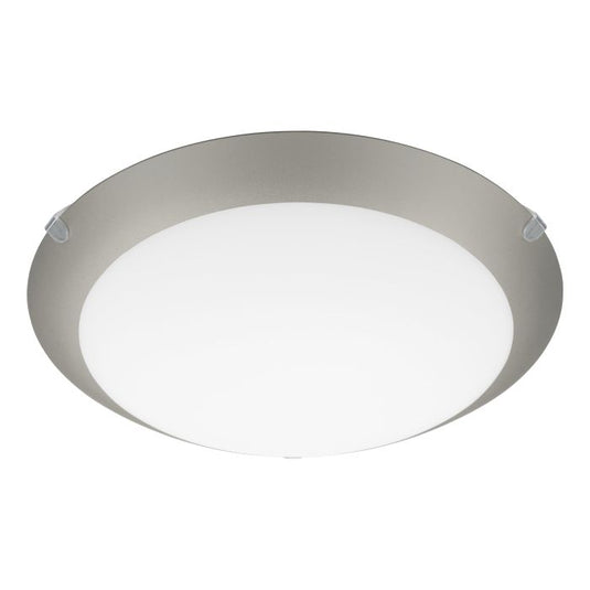 Candeeiro de Teto Redondo em Metal e Vidro Branco Acetinado MARS 1 EGLO