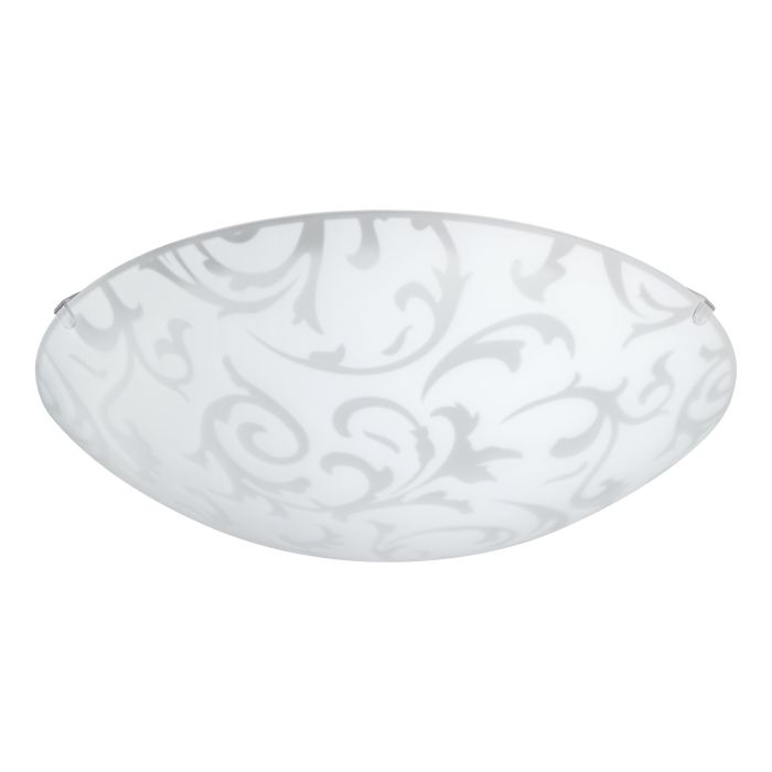 Load image into Gallery viewer, Plafon de Teto com Vidro Branco Acetinado e Detalhes Florais SCALEA 1 EGLO
