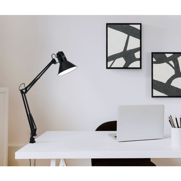 Cargue la imagen en el visor de la galería, Candeeiro de Mesa com Braço e Cabeça Ajustáveis FIRMO EGLO
