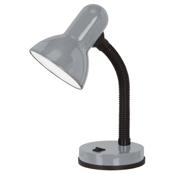 Load image into Gallery viewer, Candeeiro de Mesa BASIC 1 Metal Prateado com Pescoço Ajustável
