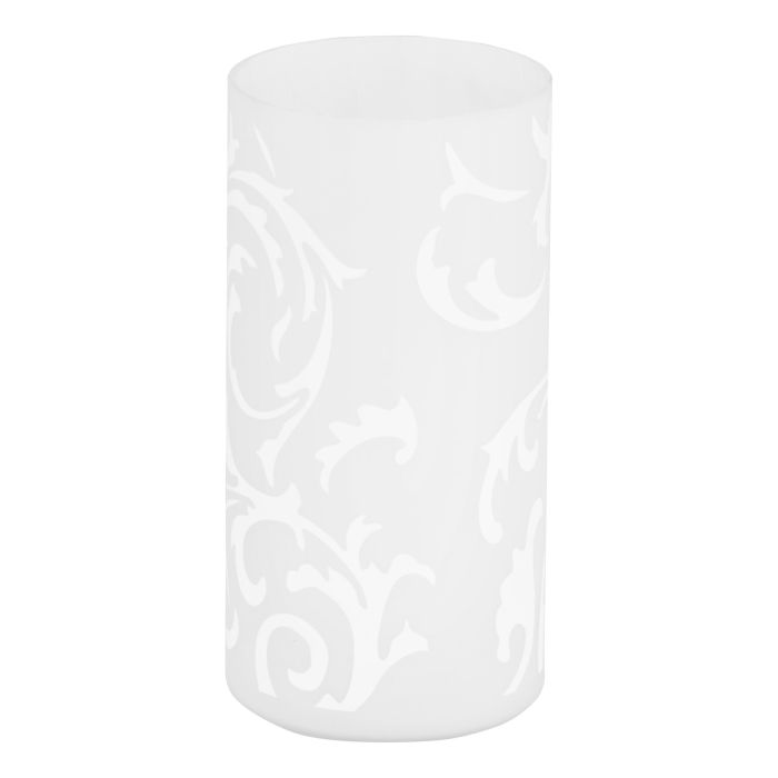Chargez l'image dans la visionneuse de la galerie, Candeeiro de Mesa com Cilindro de Vidro Branco e Motivo Floral GEO EGLO
