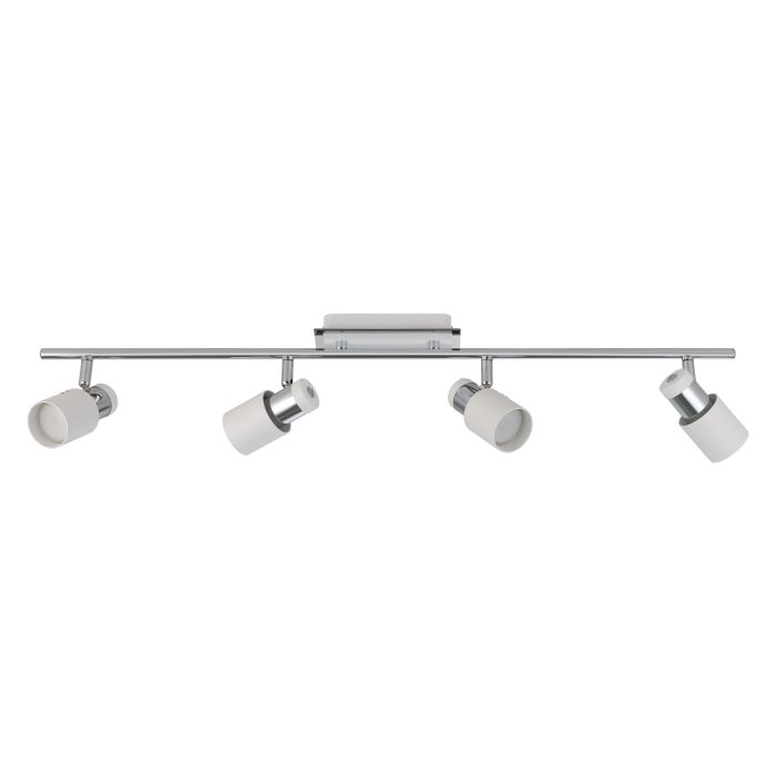 Cargue la imagen en el visor de la galería, Foco LED de Teto com Corpo Metálico Branco e Cromado DAVIDA EGLO
