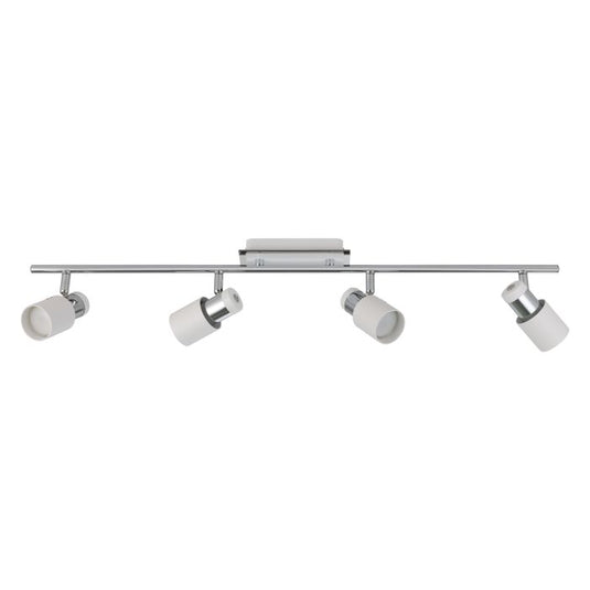 Foco LED de Teto com Corpo Metálico Branco e Cromado DAVIDA EGLO