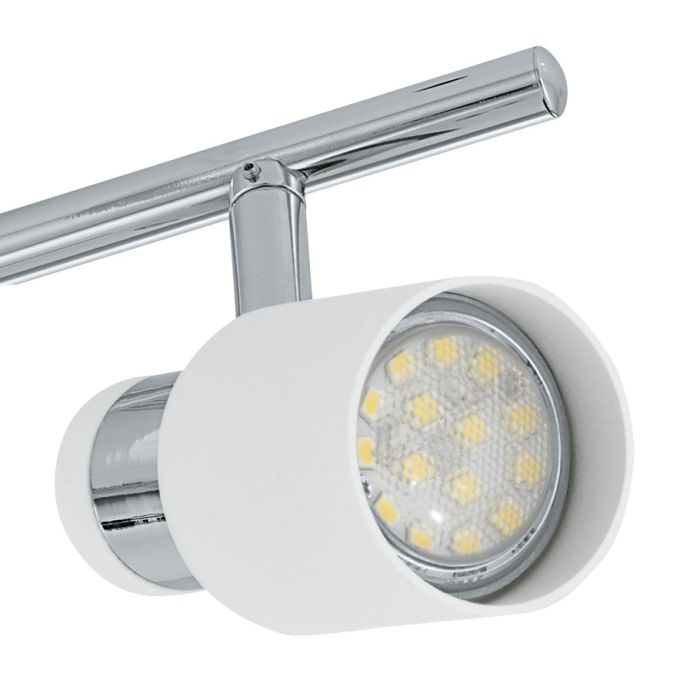 Cargue la imagen en el visor de la galería, Foco LED de Teto com Corpo Metálico Branco e Cromado DAVIDA EGLO
