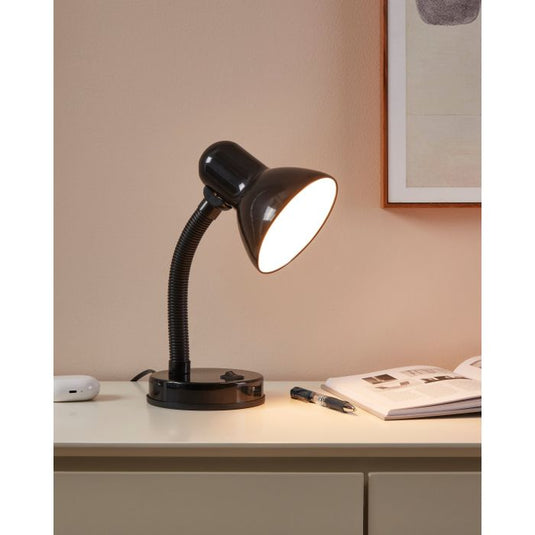 Candeeiro de Mesa em Metal Preto com Pescoço Ajustável BASIC EGLO
