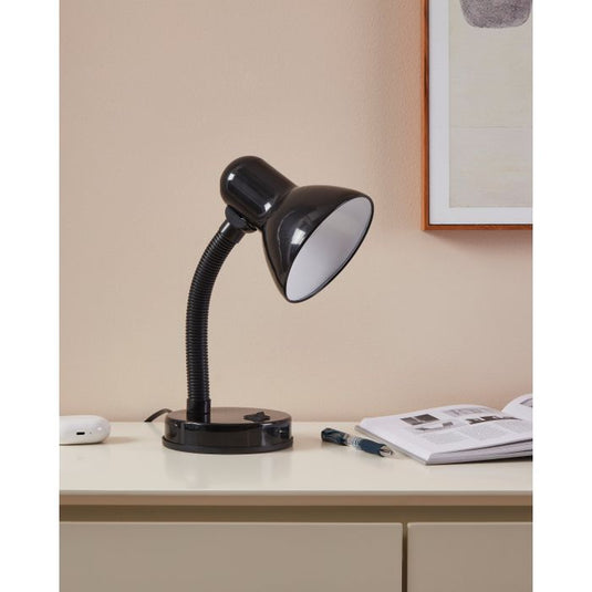 Candeeiro de Mesa em Metal Preto com Pescoço Ajustável BASIC EGLO