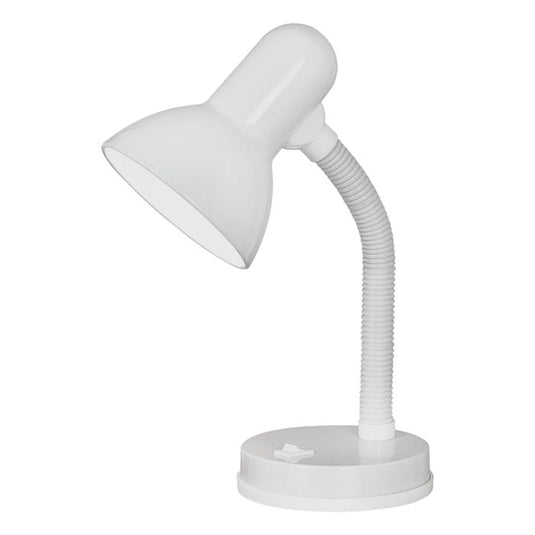 Candeeiro de Mesa em Metal Branco com Pescoço Ajustável BASIC EGLO