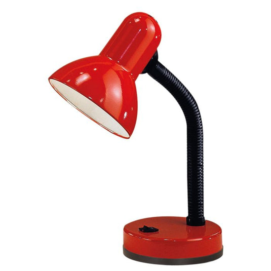 Candeeiro de Mesa em Metal Vermelho com Pescoço Ajustável BASIC EGLO