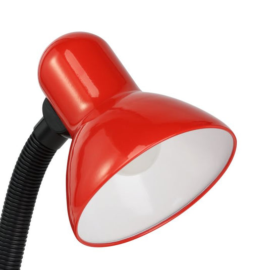 Candeeiro de Mesa em Metal Vermelho com Pescoço Ajustável BASIC EGLO