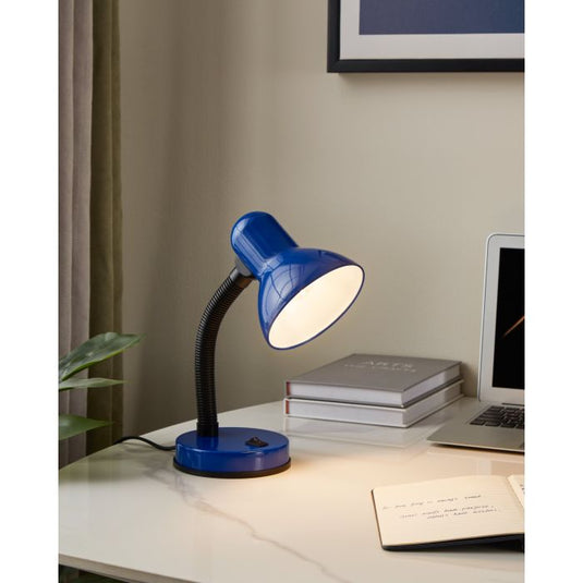 Candeeiro de Mesa com Pescoço Ajustável e Metal Azul BASIC EGLO